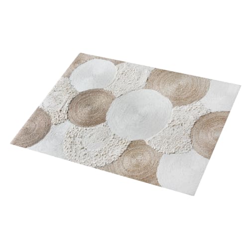 Handmade Geometric Ivory Wool Area Rug | Rugs by Swiflo