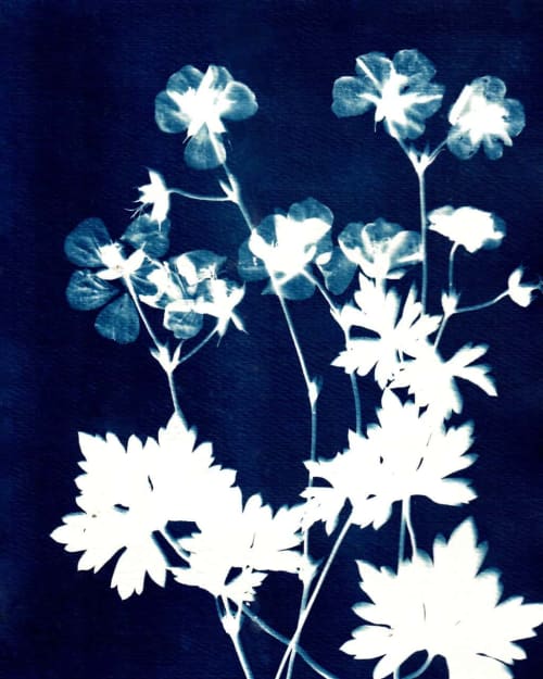 Geranium Rozanne Two | Paintings by Kathy Ferguson Art