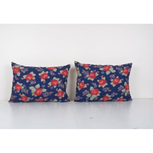 Uzbek Roller Printed Cotton Fabric Panel, Mid-20th Century T | Pillows by Vintage Pillows Store