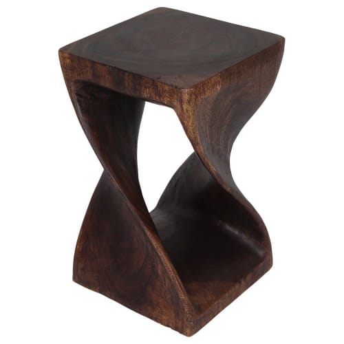 Haussmann® Original Wood Twist Stool 12 X 12 X 20 | Chairs by Haussmann®