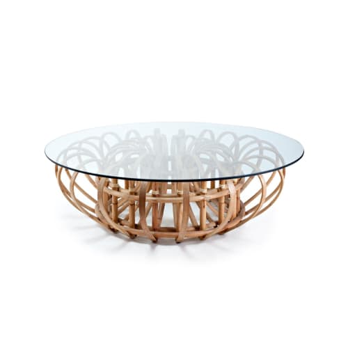 Rattan Coffee Table - AIDEN (Cocktail Table) | Tables by Oggetti Designs