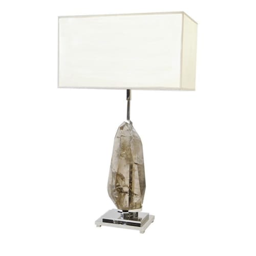 KA1781 Smoky Quartz Table Lamp | Chandeliers by Alan M