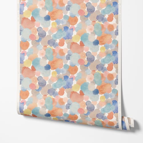 Color Spots Multi Wallpaper | Wall Treatments by Color Kind Studio
