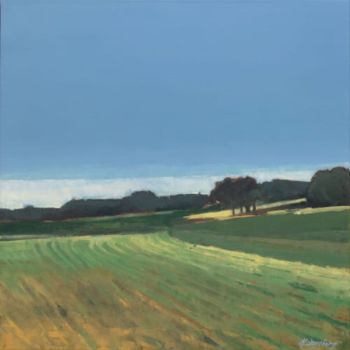Cropped Fields | Oil And Acrylic Painting in Paintings by Sorelle Gallery