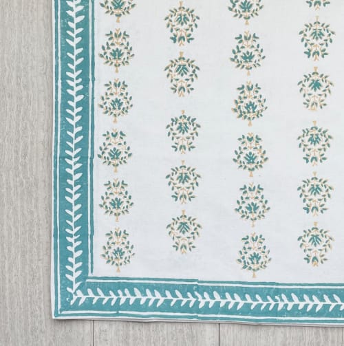 Table Runner - Lotus, Saltwater & Neutral | Linens & Bedding by Mended
