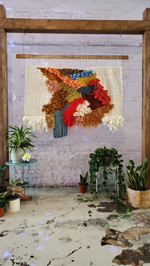 Retro Inspired Woven Wall Hanging "Austin" | Tapestry in Wall Hangings by MossHound Designs by Nicole Hemmerly | Root Down in Jacksonville