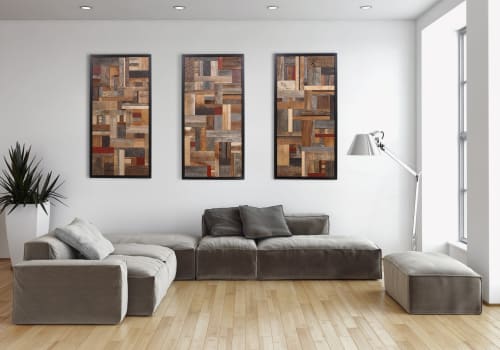 Mosaic wood wall art | Wall Sculpture in Wall Hangings by Craig Forget