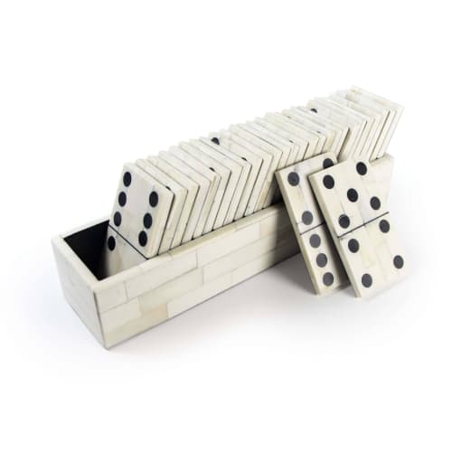 Large Bone Inlay Dominos Set | Decorative Objects by Kevin Francis Design
