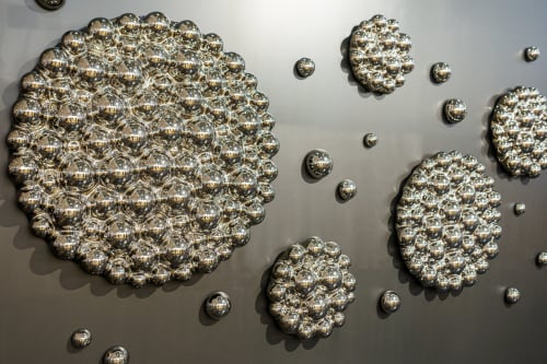 Bubbles Silver Wall Sculpture | Wall Hangings by PlusObject