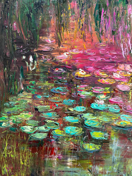 White Lotus | Oil And Acrylic Painting in Paintings by Checa Art