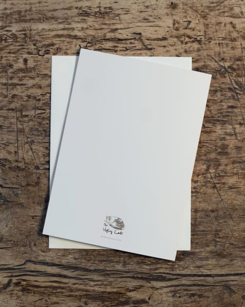 Squirrel with Bagel Greeting Card – Wildlife Art Birthday Card (5"x7") | Gift Cards by The Ugly Cat Studio