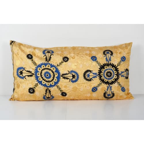 Body Pillow Fashioned from a Mid-20th Century Tashkent Suzan | Pillows by Vintage Pillows Store