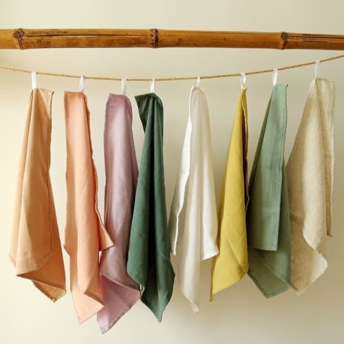 Premium Linen Cotton Tea Towel Napkin | Linens & Bedding by Kevin Francis Design