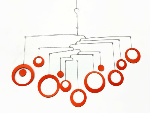 Fun Mobile For Any Room - Circles and Rings - Kinetic | Wall Hangings by Skysetter Designs
