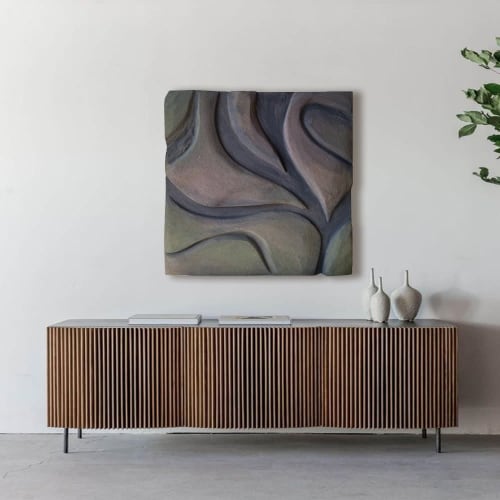 Textured 3D Wall Art: Organic Nature Forms Sculpture | Wall Hangings by Vaiva Art Atelier
