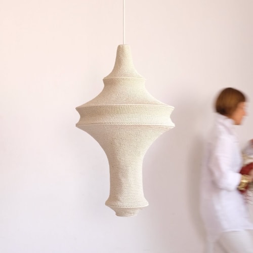 Saint V Crochet Pendant Lamp | Pendants by Hamimi