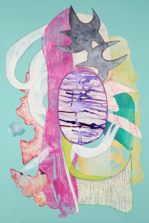 Azure Memory | Mixed Media in Paintings by Nastia Craig