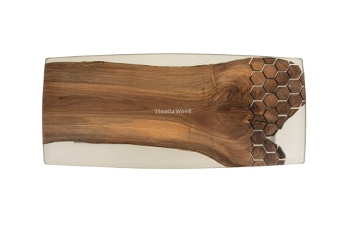 Walnut Epoxy Table - Walnut Resin Table - Custom Walnut Tabl | Tables by Tinella Wood