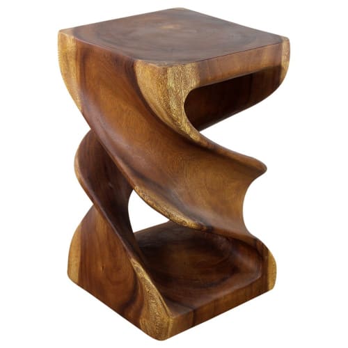 Haussmann® Wood Double Twist Stool Table 14 in SQ x 23 in | Chairs by Haussmann®