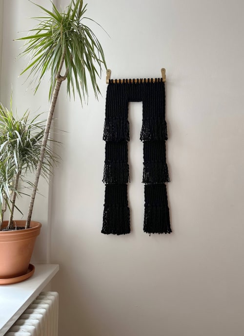 Portal | Small | Black | Macrame Wall Hanging in Wall Hangings by Dörte Bundt
