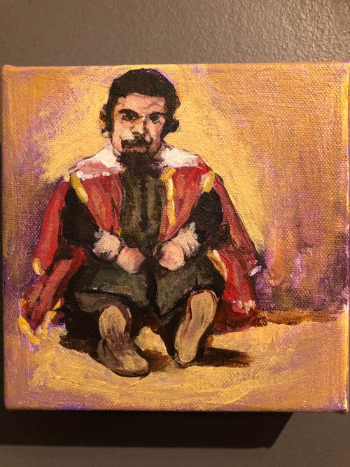A study of Diego Valezquez's The Dwarf Sebastian de Morra at the Court of Felipe IV | Oil And Acrylic Painting in Paintings by Eric Farache Artist