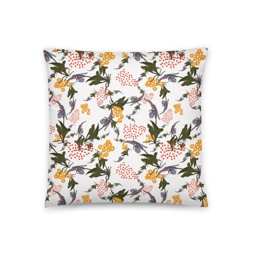 Orchid no.1 Throw Pillow | Pillows by Odd Duck Press