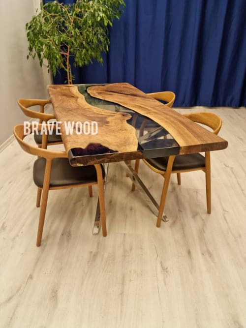 Epoxy table,ultra clear epoxy dining table,ready product | Tables by Brave Wood