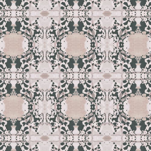 Mirror, Forest Green | Fabric in Linens & Bedding by Philomela Textiles & Wallpaper