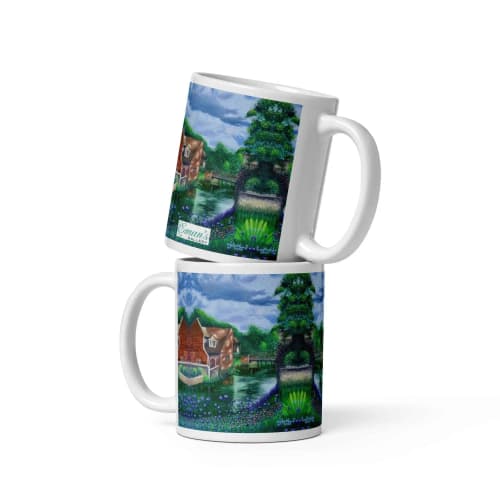 Coffee Mug - River Melody - Impressionist Landscape Art | Work by Eman's Gallery