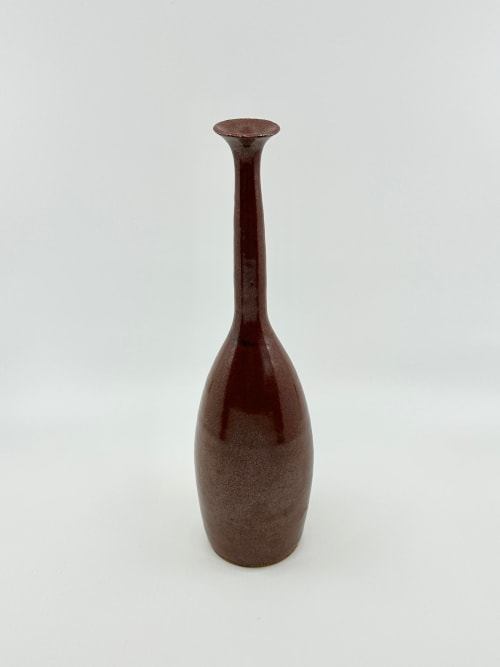 Red bottleneck No. 1 | Vase in Vases & Vessels by Dana Chieco