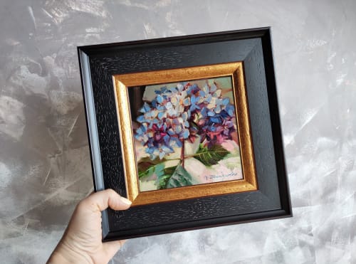Hydrangea flower oil painting original, Floral painting | Paintings by Natart