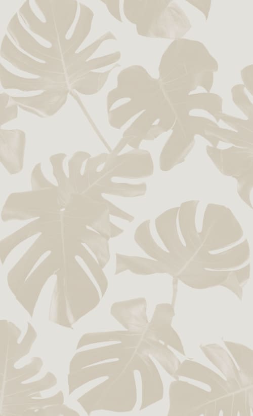 Basic Monstera Leaf Removable Fabric Wallpaper - Peel | Wallpaper by Samantha Santana Wallpaper & Home