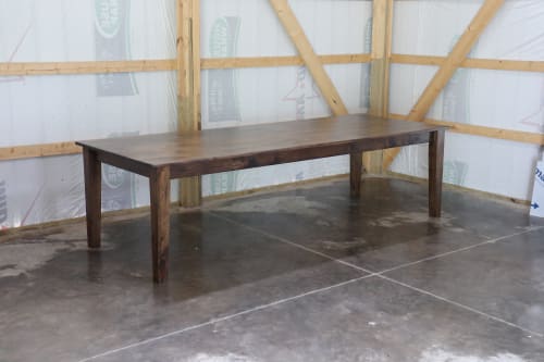 Pine Stained Modern Shaker Dining Table | Tables by Hazel Oak Farms