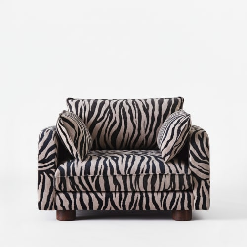 Miles Love Seat Zebra | Work by District Loom