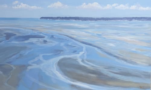 Mont-Saint-Michel Bay Normandy | Oil And Acrylic Painting in Paintings by Meredith H