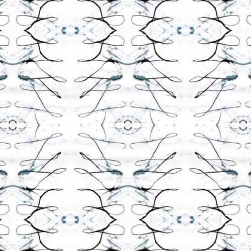 Swashes, Aluminum | Linens & Bedding by Philomela Textiles & Wallpaper