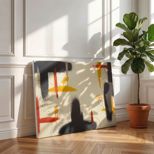 Silt | Earth Tone Abstract Canvas Print | Burnt Orange Wall Art | Prints in Paintings by Abby May