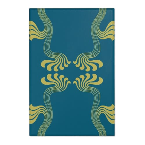 Art Nouveau Paisley no.3 Area Rug | Rugs by Odd Duck Press