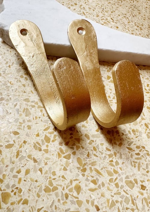 Golden Hooks for Mounting | Hardware by Dörte Bundt