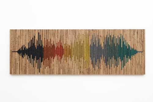 Sound of Color 60"x20" Soundwave | Wall Sculpture in Wall Hangings by Craig Forget