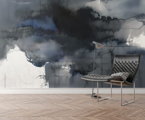 Into the Storm — Abstract Luxury Wallpaper Mural | Wall Treatments by ELLE WALLS