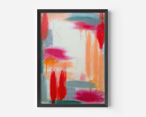 Warm Reassurance 18x24in – Contemporary Abstract Painting | Oil And Acrylic Painting in Paintings by Abby May