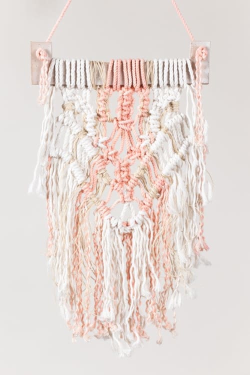 Pretty in Pink Wall Hanging | Wall Hangings by Modern Macramé by Emily Katz