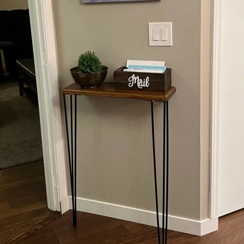 Narrow Console Table, Wood Console Table, Rustic Table | Tables by Picwoodwork