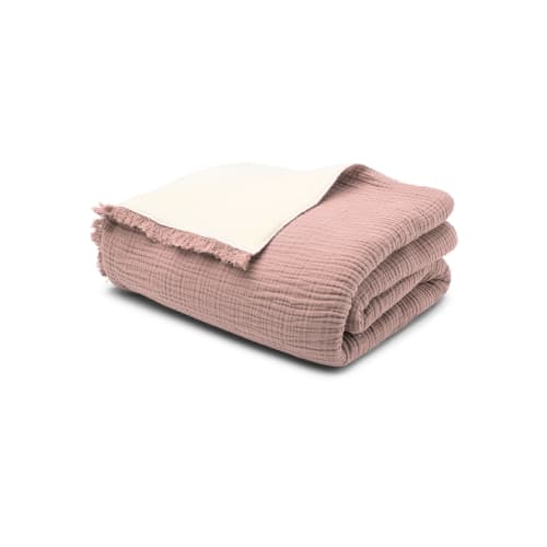 Alaia Sherpa Throw - DUSTY ROSE | Linens & Bedding by HOUSE NO.23