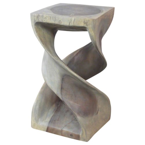 Haussmann® Wood Double Twist Stool Table 12 in SQ x 23 in | Chairs by Haussmann®