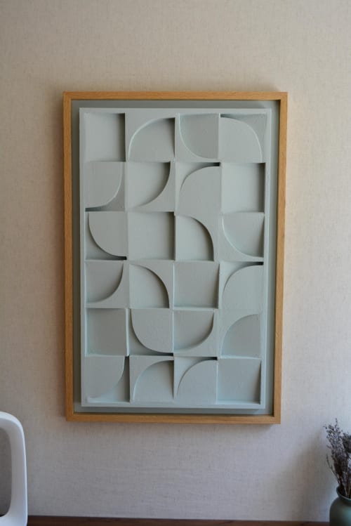 No. 121 Japandi Plaster Wall Relief - Scandinavian Neutral Decor | Decorative Objects by Joseph Aurelius