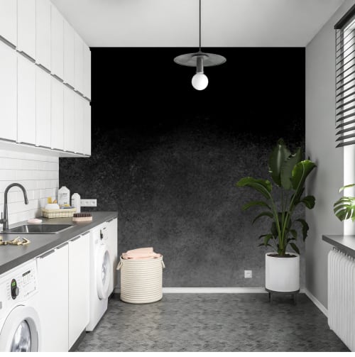 Black Ombré — Abstract Luxury Wallpaper Mural | Wall Treatments by ELLE WALLS