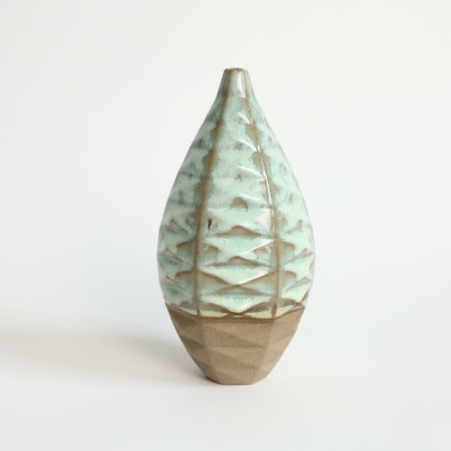 Medium Bottle in Coral Green | Vase in Vases & Vessels by by Alejandra Design