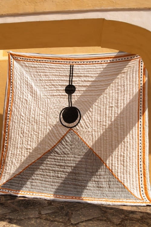 Bauhaus Quilt Reverse | Linens & Bedding by CQC LA
